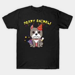 Party Animal - grey Dog T-Shirt